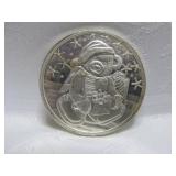 2002 Merry Christmas .999 Fine Silver 1 Troy Ounce