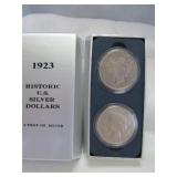 1923 P&D US Silver Peace Dollars