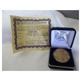 Gold Clad Bronze Large Buffalo Nickel Tribute