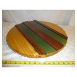 Hand Made Custom Wood 18" Lazy Susan