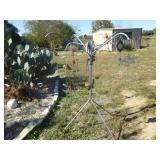 Eight Arm Galvanized Garden Hanger w/ Decor