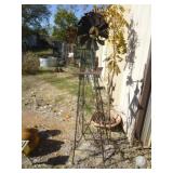 Metal Garden Windmill w/ Solar LED Lights