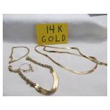14k Gold Jewelry - 18.5 Grams Scrap or Repair