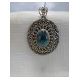 Sterling Silver &Turquoise Pendant