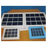 4pc Divided Glass & Wood Display Boxes