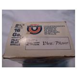 Western Upland 16ga #7 1/2 Shot Shells 25rd