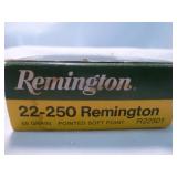 Remington 22-250 Rem 55gr SP Rifle Ammunition 20rd