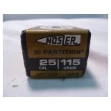 Nosler Partition 25 Cal (.257) 115gr SP Bullets