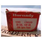 Hornady 30 Cal 130gr SP Reloading Bullets 100ct