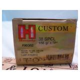 Hornady Custom 38 Spl 158gr XTP HP Ammunition 25rd