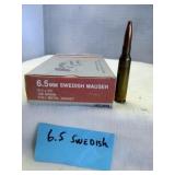 Hanson Cartridge Co. 6.5X55 Swede 139gr FMJ Ammo