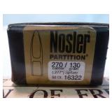 Nosler Partition 270 Cal 130gr Reloading Bullets