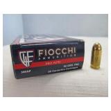 Fiochi 380 ACP 95gr FMJ Pistol Ammunition 50rd