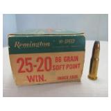 Remington 25-20 Winchester 86gr SP Ammunition 50rd