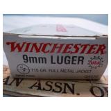 Winchester 9mm Luger 115gr FMJ Ammunition 50rd