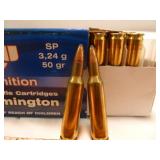 PPU .222 Rem 50gr SP Rifle Ammunition - 20rd