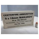 CCI 9X18 Makarov 95gr TMJ Ammunition 50rds