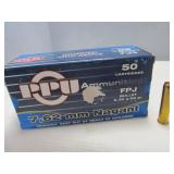PPU 7.62 Nagant Revolver 98gr FPJ Ammunition 50rds