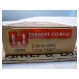Hornady 6.8 SPC 110gr V-Max Rifle Ammunition