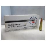 Winchester 7.62X39 123gr FMJ Rifle Ammunition 20rd