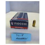 Fiochi 9mm Makarov 95gr FMJ Ammunition 50rds