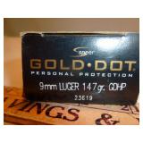 Speer Gold Dot 9mm 147gr GDHP Ammunition 25rds