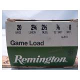 Remington Game Load 20ga #8 2 3/4" Shotshells 25rd