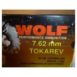 Wolf Gold 7.62mm Tokarev 85gr JHP Ammunition 50rd