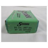 Sierra 25 Cal .257 87gr SP Reloading Bullets 100ct