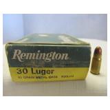 Remington 30 Luger 93gr FMJ Pistol Ammunition 50rd