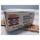 Western Super Match 38Spl 148gr WC Ammunition 50rd