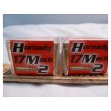 2 Boxes Hornady 17 Mach 2 Rim Fire Ammunition