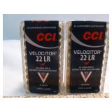 2 Boxes CCI Velocitor 22LR 40gr HP Ammunition