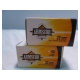 2 Boxes Armscor 22 Magnum 40gr HP Ammunition 100rd