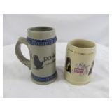 2pc Beer Steins - Bellheimer Bier & Buzzard Humor