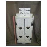 Vintage Hand Crafted Wood Wall Cabinet