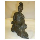 Antique Cast Metal Roman Soldier Clock Topper