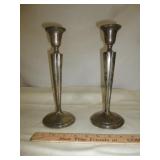 Pair of Sterling Silver Weighted 10' Candle Sticks