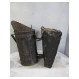 Vintage Metal & Leather Bellows Bee Smoker