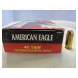 American Eagle 40 S&W 180gr FMJ Ammunition 50rds