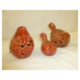 3pc Vintage Ornate Ceramic Bird Sachet Figures