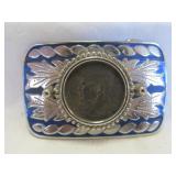 1969 JFK Half Dollar Metal & Enamel Belt Buckle