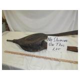 Antique Brass & Wood Large Fireplace Bellows