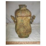 Chinese Style Bronzed Cast Iron Zun Urn Vessel
