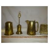4pc Vintage Brass Silent Butler, Traveler Icon+++