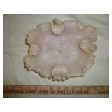 Antique Carved Pink Soap Stone Lotus Bowl