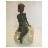 Alice Winant Brutalism Style Artcast Bronze Statue