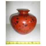 Vintage Fat Lava Hand Made Glazed Ceramic Vase
