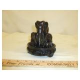 Vintage Thai Ironwood Carved Asian Elephant Family