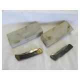 Simmons Lock Back Knives & Sharpening Stones
